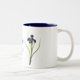 Blue iris mug