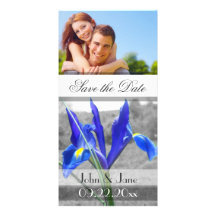 Blue Iris  /photo  "Save the Date" Custom Photo Card