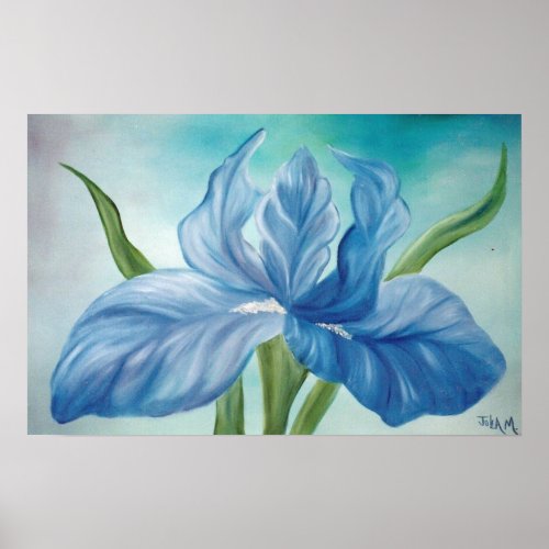 Blue Iris Print print