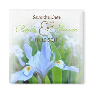 Blue Iris Save-The-Date magnet