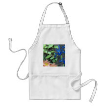 Blue Iris with Daisy Mums Apron