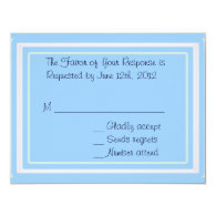 blue irise flowers RSVP card Custom Invitations