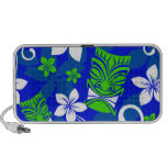 Blue Island Floral Tiki Masks speakers