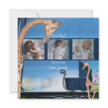 Blue Its A Boy Birth Announcement