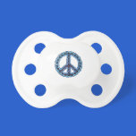 Blue Jagged Peace Pacifier pacifiers