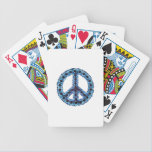 Blue Jagged Peace Playing Cards playing cards
