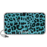 Blue Jaguar Pattern Speakers