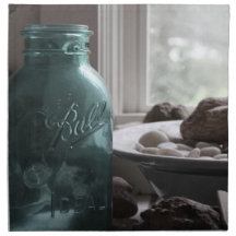 Blue Jar & Stones Dinner Napkins Set of 4