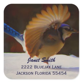 Blue Jay Address Sticker sticker