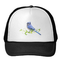 Blue Jay Bird Mesh Hats