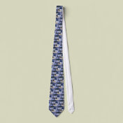 Blue Jay, Blue Jay, Blue Jay, Blue Jay, Blue Ja... Necktie