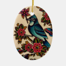 blue jay christmas ornaments