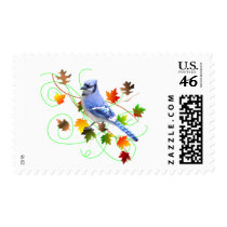Blue Jay & Fall Leaves stamps