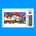 Blue Jay family Christmas stamps stamps