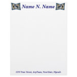 Blue Jay Feather Coordinating Items Letterhead