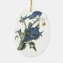 Blue Jay, John Audubon Christmas Ornaments