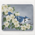 Blue Jay Mousepads by waterart Blue Jay Mousepads