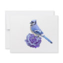 Blue Jay on Rose invitations