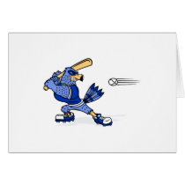 Blue Jay Playing Baseball Card