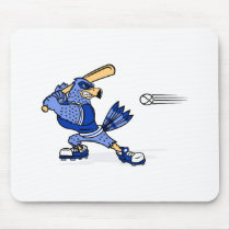 Blue Jay Playing Baseball Mouse Pad