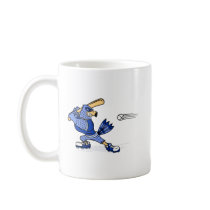 Blue Jay Playing Baseball Coffee Mugs