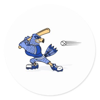 Blue Jay Playing Baseball sticker
