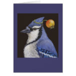 blue jay with crab apple card