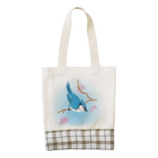 Blue Jay Zazzle HEART Tote Bag