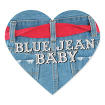 Blue Jean Baby Heart Sticker