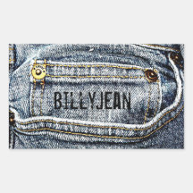 Blue Jean Denim Pocket - Personalize it! Stickers