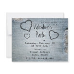 Blue Jean Valentine's Party Invitation