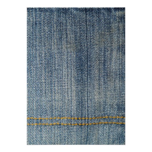 Blue Jeans Country Bridal Shower Invitation