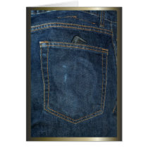 Blue Jeans Denim Pocket Greeting Cards
