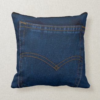 blue jeans pillows