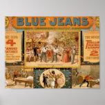 Blue Jeans Retro Theater Print