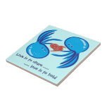 Blue jellyfish love share and hold tile tiles