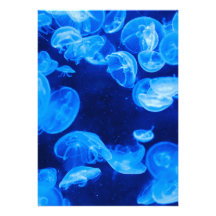 Blue Jellyfish underwater Personalized Invitation