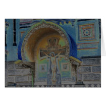 Blue Jesus on Cross cards by msandorm Blue Jesus on Cross cards