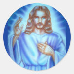 Blue Jesus picture Sticker