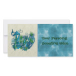 Blue Jeweled Dragon Personalized Photo Card