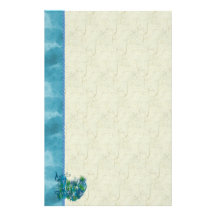 Blue Jeweled Dragon Stationery Paper
