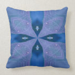 Blue Jewels Fractal Throw Pillows