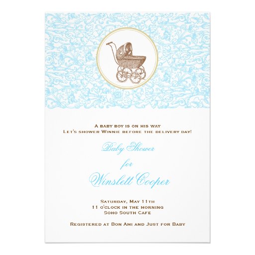 Blue Julep Scroll Custom Announcement