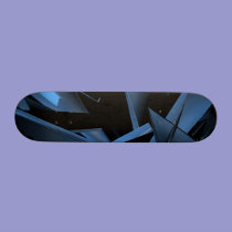 Blue Junk - Designer 7 3/8" Skateboard by nightmare7darkangel Blue Junk - Designer 7 3/8" Skateboard