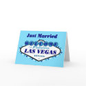 Blue Just Married Las Vegas Cards by vegasdusoleil Blue Just Married Las Vegas Cards