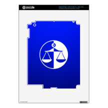 Blue Justice Scales iPad 3 Skin