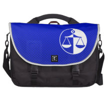 Blue Justice Scales Laptop Commuter Bag