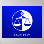 Blue Justice Scales Posters