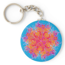 Blue Kaleidescope Key Chains