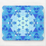 Blue Kaleidoscope: Abstract Artwork: mousepads